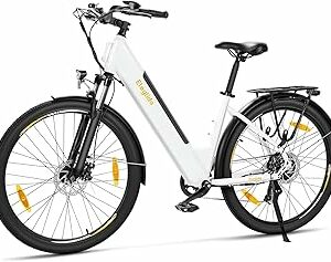 Eleglide Bicicletta elettrica da trekking, bicicletta elettrica T1 Step-Thru, 27,5", bici da trekking, E-Citybike con batt...