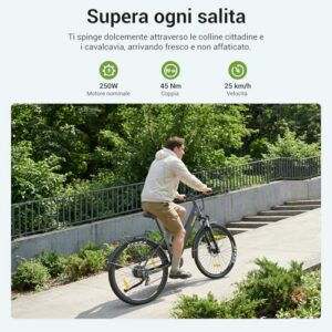 Eleglide Bicicletta elettrica da trekking, bicicletta elettrica T1 Step-Thru, 27,5", bici da trekking, E-Citybike con batt... - immagine 5