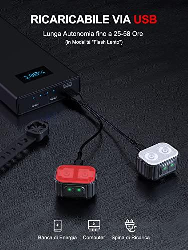 CIRYCASE Luci Bici Anteriori & Posteriori, USB Ricaricabile Luci Bicicletta LED Super Luminosa, Impermeabile IPX6 Luce Bici, 4 B0B3SX6QPQ gal 3 69cfa53963940 CIRYCASE Luci Bici Anteriori & Posteriori, USB Ricaricabile Luci Bicicletta LED Super Luminosa, Impermeabile IPX6 Luce Bici,