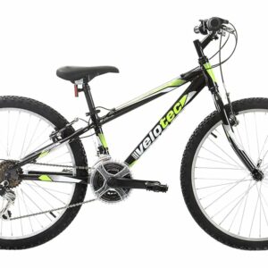 Multibrand Velotec Tempo Mountain Bike in alluminio da 24 pollici, 18 velocità, V-Brake, bici per ragazzi, adatta per 130–155 - immagine 1