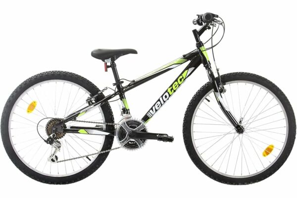 B0B5RYW2KD 69cfbfdd114fd Multibrand Velotec Tempo Mountain Bike in alluminio da 24 pollici, 18 velocità, V-Brake, bici per ragazzi, adatta per 130–155