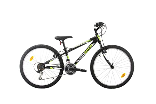 B0B5RYW2KD gal 0 69cfbfe4ab78d Multibrand Velotec Tempo Mountain Bike in alluminio da 24 pollici, 18 velocità, V-Brake, bici per ragazzi, adatta per 130–155