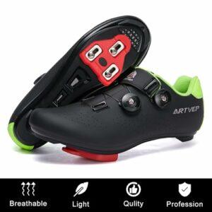 Scarpe da Ciclismo da Uomo Scarpe da Bici da Strada Compatibile con SPD e Delta Blocco Pedale Scarpe da Bicicletta Compatible - immagine 3
