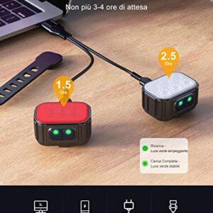 CIRYCASE Luci Bici Kit, Ricaricabile USB & Impermeabili IP65 Luci Bicicletta LED con Fascio Luminoso Spot & Flood, 8+12 modal - immagine 4