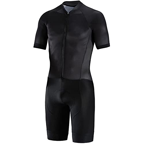 B0BHLGXG4F gal 1 69d0c061930a3 Triathlon Trisuit Uomo Elite Manica Corta Trisuit Maglia da Ciclismo da Uomo Body Intero (Colore Nero, Taglia XXXX-Large)