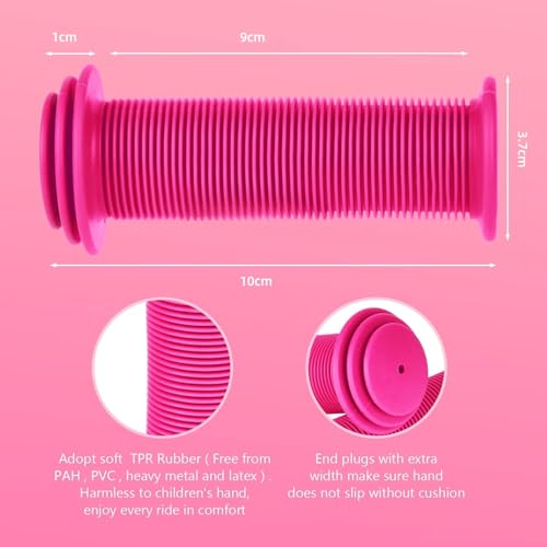 B0BM5XWR38 gal 1 69cfa03540e01 URAQT Manopole per Bicicletta per Bambini, 1 Paio 22mm Manopole Gomma Antiscivolo per Bambino, Manopole Manubrio Bici Manopol