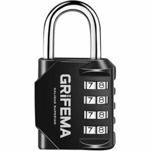 GRIFEMA serratura a combinazione 4 cifre, serratura con codice numerico in lega di zinco, robusta, sicura, serrature per arma
