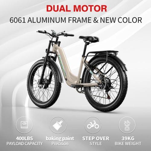 B0BRCPCJ9C gal 3 69d4a264efa11 Shengmilo Bicicletta elettrica Bike, mountain bike a piena sospensione da 26 pollici, E-Bike, batteria 48V 17.5Ah, cambio a 7