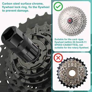 Homord Kit Attrezzi Bici, Chiave a Frusta con Bici Chiave Pacco Pignoni, Kit Catena Bici Frusta per Catena Freewheel Removal - immagine 4