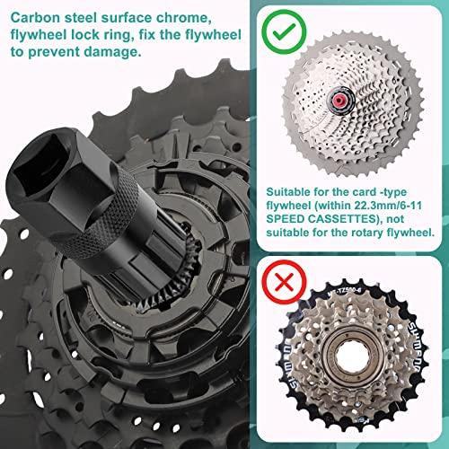 B0BTSVT3KZ gal 2 69cfb9b6f35cb Homord Kit Attrezzi Bici, Chiave a Frusta con Bici Chiave Pacco Pignoni, Kit Catena Bici Frusta per Catena Freewheel Removal
