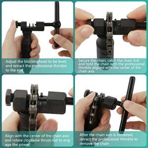 Homord Smagliacatena Bici Universale 5, 6, 7, 8, 9, 10, 11,12 velocità Attrezzo per Catena Bicicletta Rimuovere e Installare - immagine 4