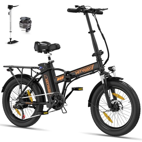 B0BX2141GG gal 0 69d0bce55e527 HITWAY Bicicletta Elettrica Pieghevole, 20"*3,0/20"*4,0 Fat Tire Bici Elettrica Adulto E-Bike con Li-Batteria 36V 12Ah/48V...