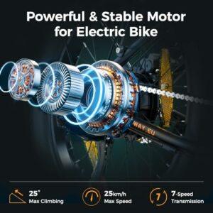 HITWAY Bicicletta Elettrica Pieghevole, 20"*3,0/20"*4,0 Fat Tire Bici Elettrica Adulto E-Bike con Li-Batteria 36V 12Ah/48V... - immagine 3