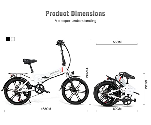 B0BYGZCPQ1 gal 1 69d0bc16e782f SAMEBIKE Bicicletta Elettrica per Adulti 20'',Pieghevole Bici Elettrica con Pedalata Assistita,City E-bike Unisex Adulto B...