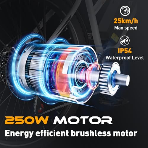 B0C9ZNJ5JF gal 1 69cf8131bb256 HITWAY 28" Bicicletta Elettrica, City E-bike Unisex Adulto, Bici Elettrica con Batteria Rimovibile 36V 12Ah, Motore 250W, ...