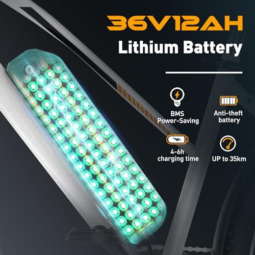 B0C9ZNJ5JF gal 2 69cf8132998c2 HITWAY 28" Bicicletta Elettrica, City E-bike Unisex Adulto, Bici Elettrica con Batteria Rimovibile 36V 12Ah, Motore 250W, ...