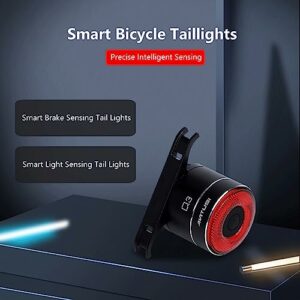 Fanale Posteriore per Bicicletta, Ricarica USB Fanale Posteriore Freno Intelligente,Luci Posteriori Intelligenti con Rilevame - immagine 3