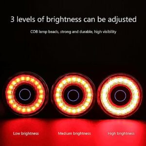 Fanale Posteriore per Bicicletta, Ricarica USB Fanale Posteriore Freno Intelligente,Luci Posteriori Intelligenti con Rilevame - immagine 5