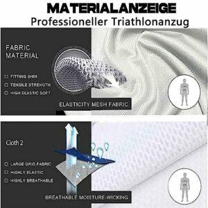 Uomo Pro Trifunzione Manica Corta Sport All'aperto Abbigliamento Triathlon, per Corsa A Piedi Nuoto, Ciclismo Body 8 Uomo Pro Trifunzione Manica Corta Sport All'aperto Abbigliamento Triathlon, per Corsa A Piedi Nuoto, Ciclismo Body - immagine 4