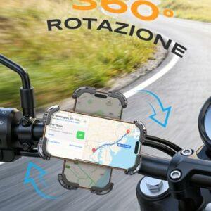 Babacom Porta Cellulare Moto, [Ultra Stabile & 1S Blocco Rapido] Porta Cellulare Bici per Universale Manubrio, 360° Rotabile - immagine 5