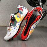 Hixingo Scarpe MTB Uomo Donna, Graffiti Colorati Stampa Scarpe Mountain Bike Compatibili con Pedali SPD, Unisex Scarpe Ciclis 8 Hixingo Scarpe MTB Uomo Donna, Graffiti Colorati Stampa Scarpe Mountain Bike Compatibili con Pedali SPD, Unisex Scarpe Ciclis - immagine 4