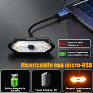 EBUYFIRE Luce Posteriore da Corsa, Luce Posteriore USB Ricaricabile & Impermeabile, 5-6 Modalità di Illuminazione Luci per da - immagine 4