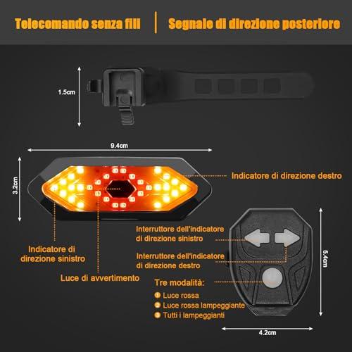 B0CLRQK3BG gal 3 69cfa5dedb622 EBUYFIRE Luce Posteriore da Corsa, Luce Posteriore USB Ricaricabile & Impermeabile, 5-6 Modalità di Illuminazione Luci per da
