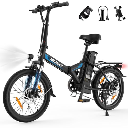 B0CNCWW5QX gal 0 69cfc9f509f62 VARUN Bici Elettrica Pieghevole, 20'' Bicicletta Elettrica Unisex, Batteria Rimovibile 48V 374.4Wh, Autonomia 70Km, 7 Velocit