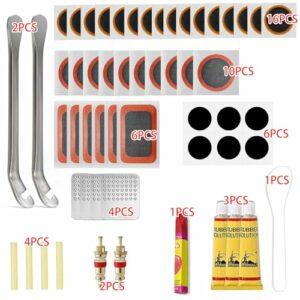 44-56 Pezzi Kit Riparazione Bici,Kit Riparazione Camera d'Aria Bici,Toppe Rotonde in Gomma autoadesive,Attrezzo Multifunzione 7 44-56 Pezzi Kit Riparazione Bici,Kit Riparazione Camera d'Aria Bici,Toppe Rotonde in Gomma autoadesive,Attrezzo Multifunzione - immagine 3