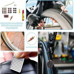 44-56 Pezzi Kit Riparazione Bici,Kit Riparazione Camera d'Aria Bici,Toppe Rotonde in Gomma autoadesive,Attrezzo Multifunzione 8 44-56 Pezzi Kit Riparazione Bici,Kit Riparazione Camera d'Aria Bici,Toppe Rotonde in Gomma autoadesive,Attrezzo Multifunzione - immagine 4