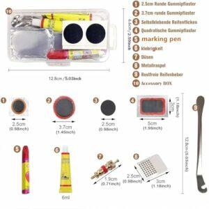 44-56 Pezzi Kit Riparazione Bici,Kit Riparazione Camera d'Aria Bici,Toppe Rotonde in Gomma autoadesive,Attrezzo Multifunzione 9 44-56 Pezzi Kit Riparazione Bici,Kit Riparazione Camera d'Aria Bici,Toppe Rotonde in Gomma autoadesive,Attrezzo Multifunzione - immagine 5