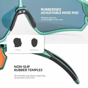 ROCKBROS Occhiali da Sole Ciclismo, Protezione UV400, Occhiali Polarizzati per Bici MTB Bambini Ragazzi, Occhiali Sportivi pe 9 ROCKBROS Occhiali da Sole Ciclismo, Protezione UV400, Occhiali Polarizzati per Bici MTB Bambini Ragazzi, Occhiali Sportivi pe - immagine 5