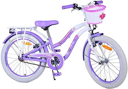 B0CP825RPY gal 1 69cfa347ec8c2 bicicletta per bambine 6-8 anni, da 20 pollici, con cestino e portapacchi, lovely fuxia