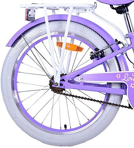 B0CP825RPY gal 2 69cfa34b93b11 bicicletta per bambine 6-8 anni, da 20 pollici, con cestino e portapacchi, lovely fuxia