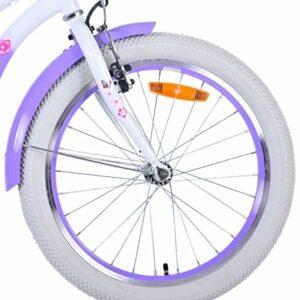 bicicletta per bambine 6-8 anni, da 20 pollici, con cestino e portapacchi, lovely fuxia - immagine 5