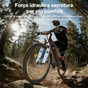 Eleglide Bicicletta elettrica, MTB Mopride 2 con Freno Idraulico a Disco, Mountain bike, Batteria Rimovibile da 15Ah, tras... - immagine 5