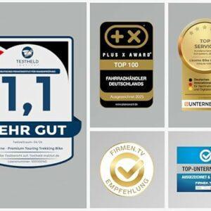 Licorne Bike - Bicicletta da trekking in alluminio, da 28 pollici, con cambio a 21 marce, freno a disco, mountain bike, bici 7 Licorne Bike - Bicicletta da trekking in alluminio, da 28 pollici, con cambio a 21 marce, freno a disco, mountain bike, bici - immagine 3