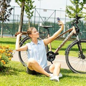 Licorne Bike - Bicicletta da trekking in alluminio, da 28 pollici, con cambio a 21 marce, freno a disco, mountain bike, bici 8 Licorne Bike - Bicicletta da trekking in alluminio, da 28 pollici, con cambio a 21 marce, freno a disco, mountain bike, bici - immagine 4