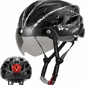 Favoto Casco da Bicicletta con Visiera Luce - Caschi Bici Ciclismo Leggero per Adulti Uomo Donna Tecnologia Inmould Fodera... - immagine 1