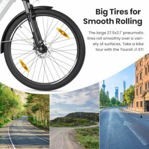 Touroll Bicicletta Elettrica, J1/J1 ST,Autonomia di 100km,Batteria Rimovibile 15.6Ah, bicicletta elettrica uom, Motore 45 NM - immagine 4