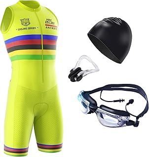 B0CZ34NNWJ 69d0c082bee83 Tuta da triathlon da uomo,with Senza Maniche MTB Cycling Skinsuit,Ciclismo Body Skinsuit All'aperto Sportswear Abbigliamen...