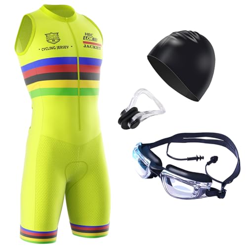 B0CZ34NNWJ gal 0 69d0c083812be Tuta da triathlon da uomo,with Senza Maniche MTB Cycling Skinsuit,Ciclismo Body Skinsuit All'aperto Sportswear Abbigliamen...
