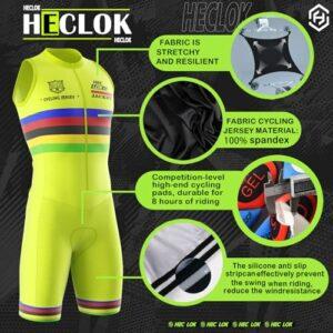 Tuta da triathlon da uomo,with Senza Maniche MTB Cycling Skinsuit,Ciclismo Body Skinsuit All'aperto Sportswear Abbigliamen... - immagine 4