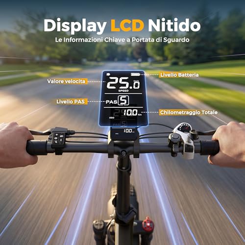 B0CZLBRLH7 gal 3 69cfc9904e64c VARUN Bici Elettrica Pieghevole, 20"×4.0" Bicicletta Elettrica da 48V 13Ah Batteria Rimovibile, Autonomia di 60-120 km, Fat B