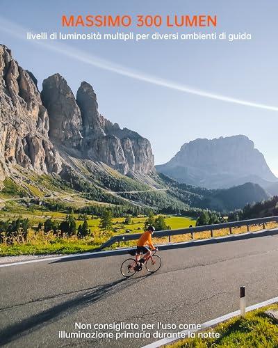 B0D1C9N4W5 gal 1 69cfa5ef73295 RAVEMEN FR300 Luce Diurna per Bici 300 Lumen Fanalini Anteriori per Bicicletta Compatibile con Garmin/Wahoo Ciclocomputer, 6