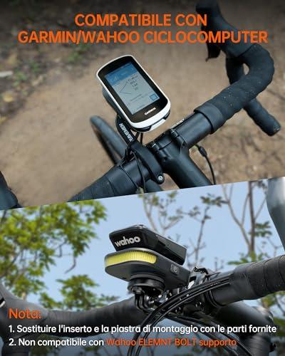 B0D1C9N4W5 gal 2 69cfa5f22defb RAVEMEN FR300 Luce Diurna per Bici 300 Lumen Fanalini Anteriori per Bicicletta Compatibile con Garmin/Wahoo Ciclocomputer, 6