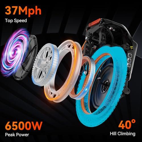 B0D1VJZMN2 gal 2 69d4aefc44e98 KINGSONG KS-S19 Ciclomotore elettrico, adulto, nero e arancione, motore 3500W, autonomia fino a 150km, 25km/h limitati, pneum