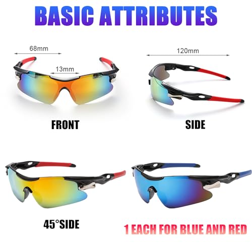 JSTHHTT 2 PCS Occhiali da Sole Sportivi da Ciclismo,Occhiali da bicicletta antivento,occhiali da ciclismo per uomini donne,pr 2 B0D3WG3VW1 gal 1 69cfbb6507834 JSTHHTT 2 PCS Occhiali da Sole Sportivi da Ciclismo,Occhiali da bicicletta antivento,occhiali da ciclismo per uomini donne,pr