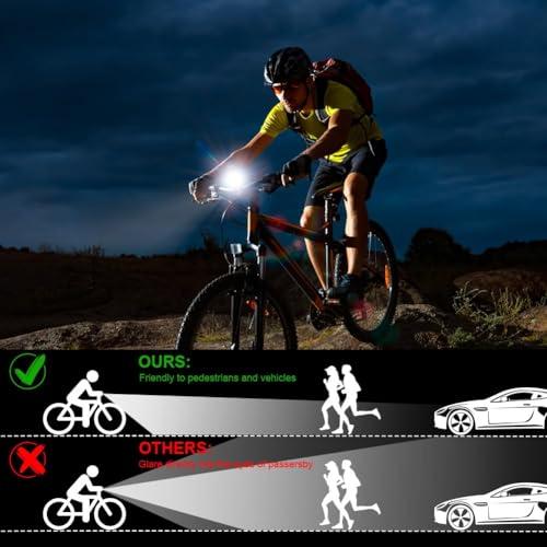 B0D4VCB2MD gal 2 69cfa63978428 URAQT Luci Bicicletta LED, 9500 Lumen Luci Bici, USB Ricaricabile 12 LED Super Luminosa, IP65 Impermeabile 5+4 modalità, Luce