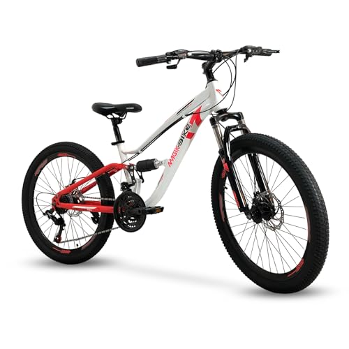 B0D56YD3X4 gal 0 69cfbd3816d91 IBK Bicicletta Bici MTB 24'' Pollici Mountain Bike BIAMMORTIZZATA Ragazzo Cambio 21 Velocità Freni a Disco